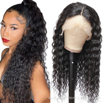 Cheap Raw Brazilian Virgin Human Hair Lace Front Wig Vendor 4x4 5x5 Full HD Swiss Lace Frontal Closure Wig For Black Women